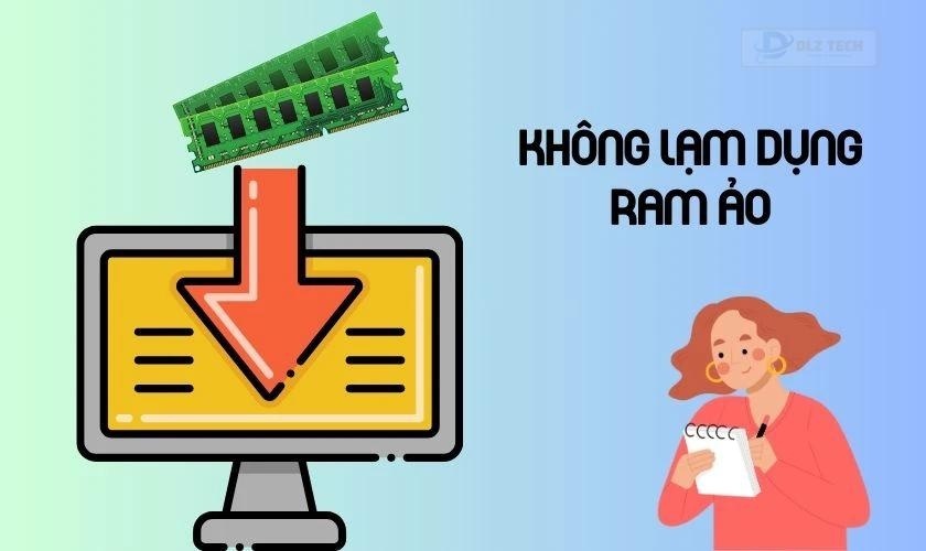 RAM ảo có thể làm ảnh hưởng đến RAM vật lý, nguy cơ hư hỏng cao