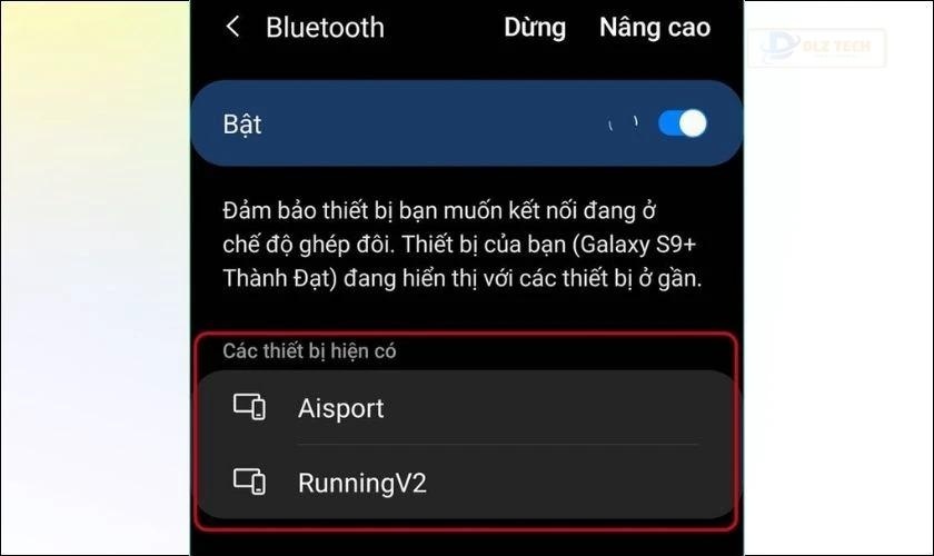 Tìm chọn tên chuột từ danh sách thiết bị khả dụng và nhấn kết nối