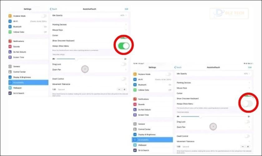 Tùy chọn hiển thị Menu
