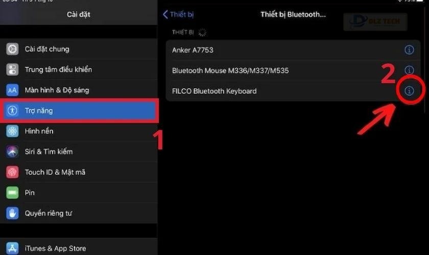Cách hủy kết nối chuột với iPad