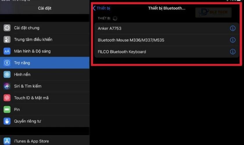 Chọn thiết bị Bluetooth cần kết nối