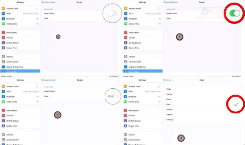 Bật Large Cursor để thay đổi kích thước con trỏ