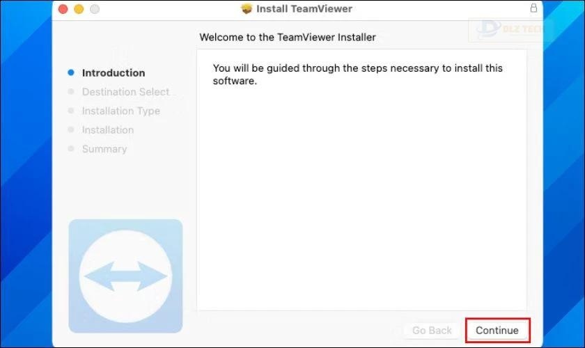 Nhấn chọn Continue (Tiếp tục)