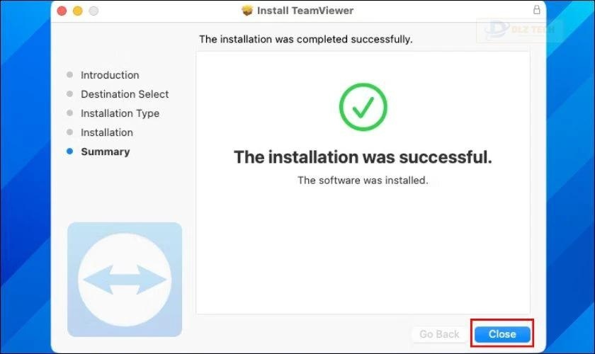 Kết thúc quá trình cài đặt bằng cách nhấn vào nút Close