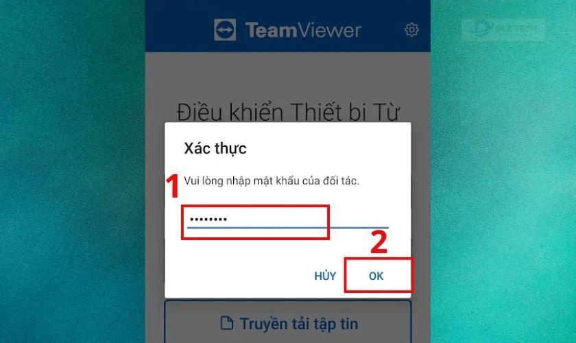 Nhập Password của máy tính vào điện thoại