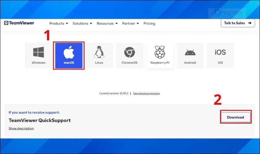 Cài đặt TeamViewer cho máy tính macOS