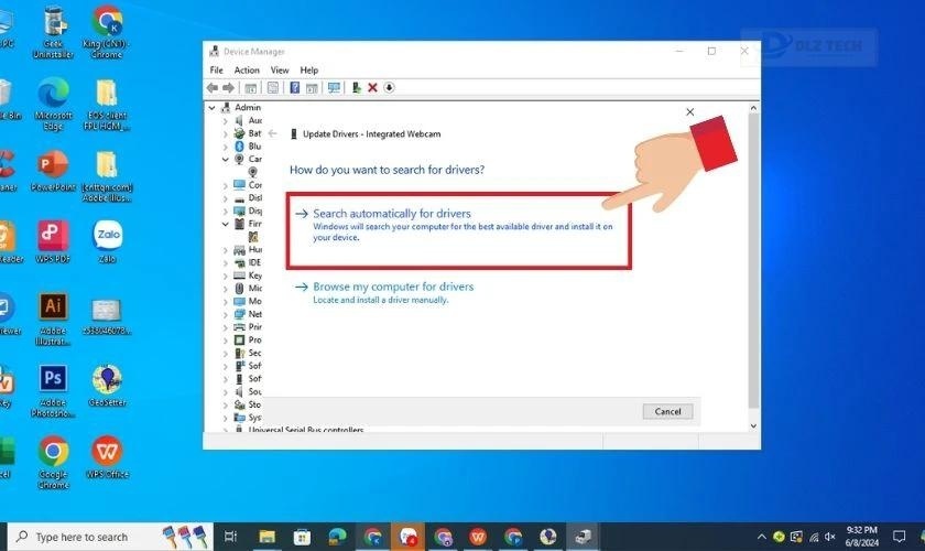 Hệ thống tự tìm kiếm và cập nhật driver mới nhất cho bạn
