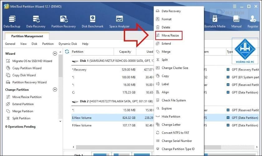 Hướng dẫn cách chia ổ cứng bằng Minitool Partition Wizard