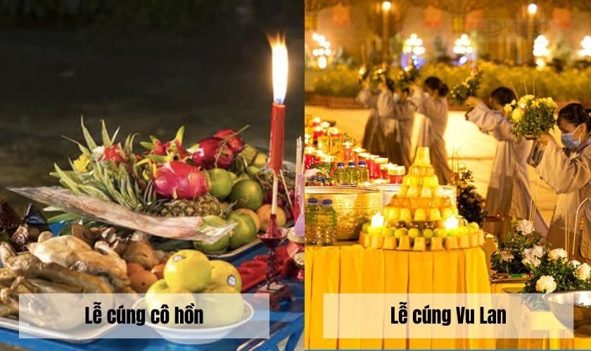 Điểm khác biệt giữa cúng lễ Vu Lan và cúng Cô Hồn
