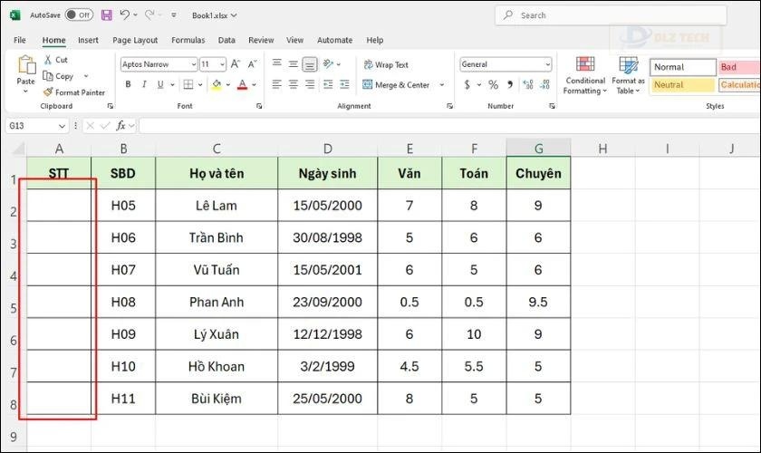Đánh số thứ tự trong Excel bằng hàm AGGREGATE nhanh