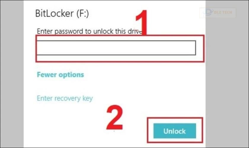 Hướng dẫn cách mở khóa sau khi đặt mật khẩu bằng BitLocker