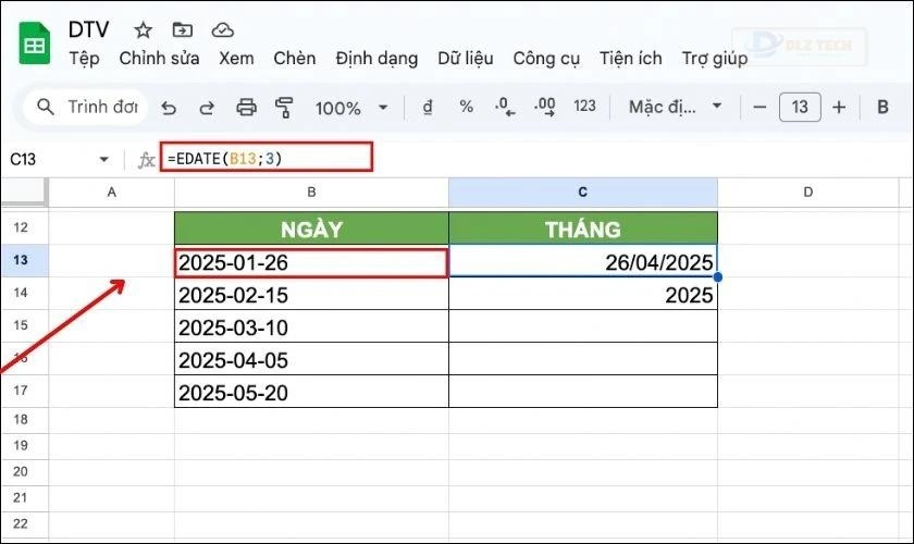 Lưu ý khi định dạng ngày tháng trong Google Sheet