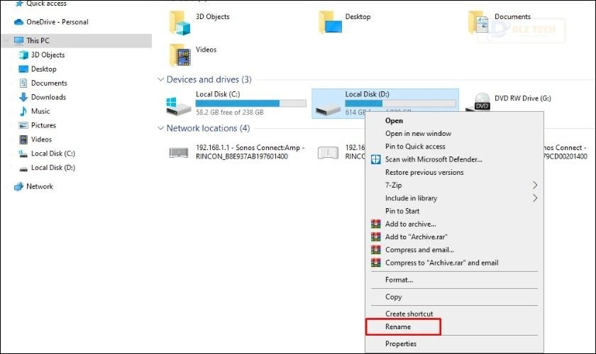 Hướng dẫn cách đổi tên ổ cứng bằng Rename cực đơn giản