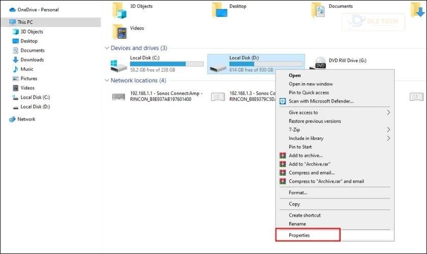 Hướng dẫn cách sử dụng thuộc tính ổ cứng để đổi tên