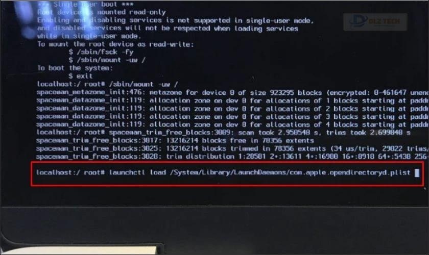 Mở danh sách các User trong hệ thống bằng lệnh