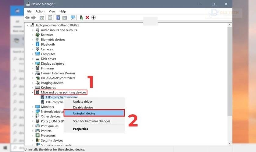 Cài lại Driver cho chuột khi bị double click
