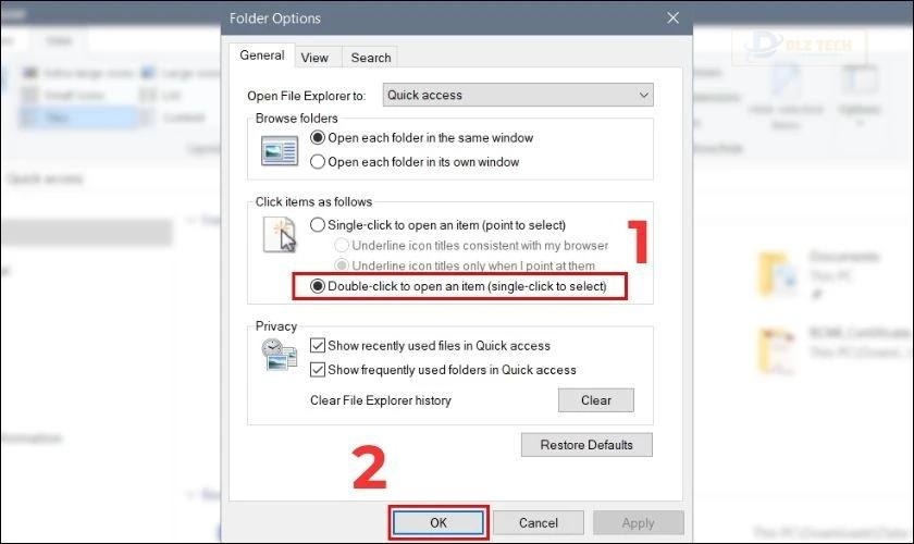 Kiểm tra cài đặt chuột khi bị double click