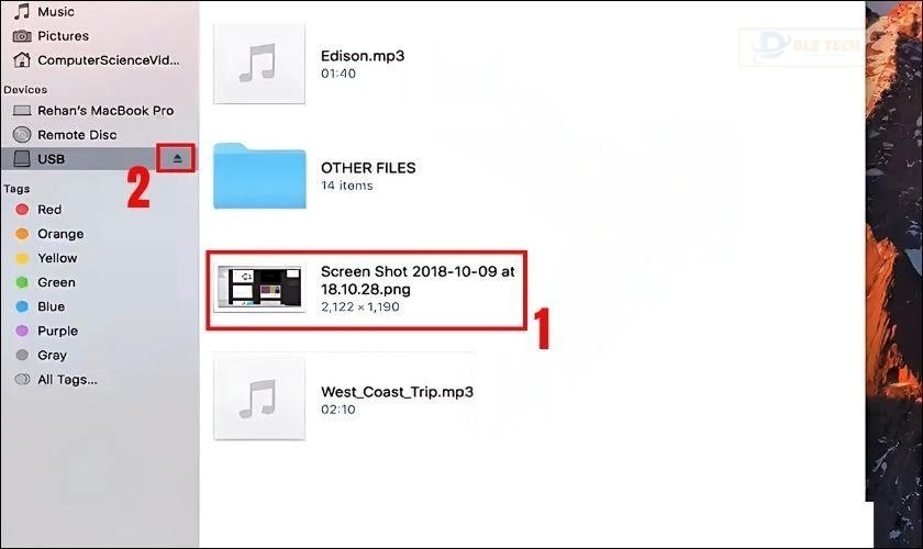 Cách tải hình ảnh từ máy tính vào USB đối với MacBook bước 2