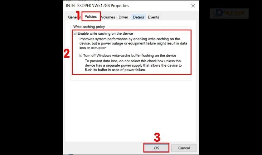 Kích hoạt Write caching để làm nhẹ máy tính Win 7, 10, 11