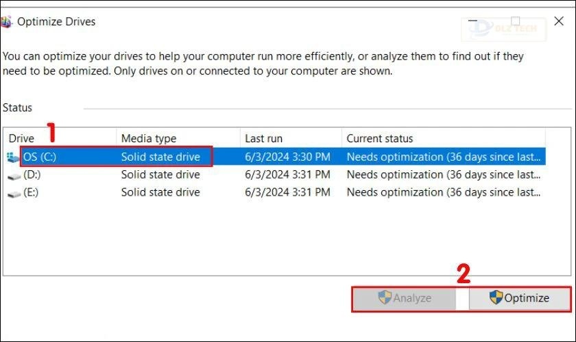 Chống phân mảnh ổ đĩa là một cách tăng tốc cho máy tính