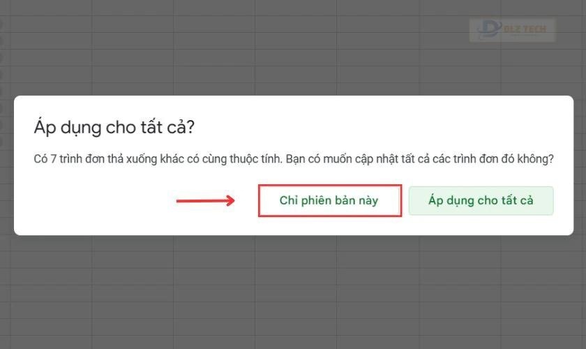 Bạn nhấn vào Chỉ phiên bản này