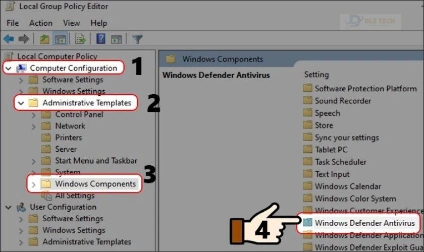 Click vào Computer Configuration để mở rộng tùy chọn và làm theo hướng dẫn