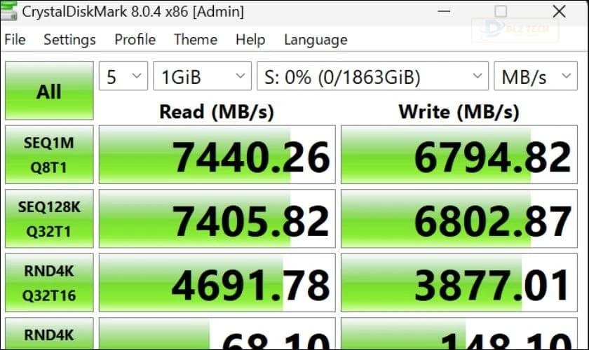 CrystalDiskMark là một công cụ miễn phí giúp bạn đánh giá hiệu suất ổ cứng