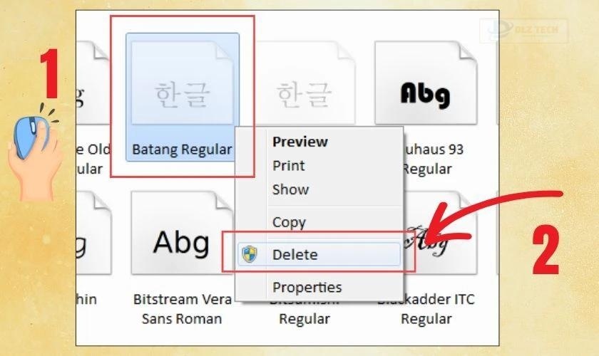 Cách xóa font chữ không còn sử dụng