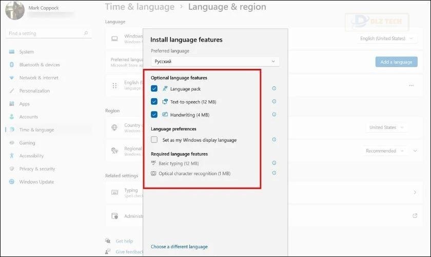 Thiết lập ngôn ngữ theo nhu cầu rồi nhấn Install để cài đặt