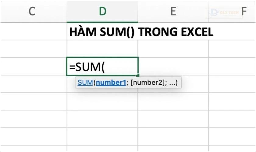 Sử dụng hàm SUM để tính tổng nhanh, tiện lợi trong Excel