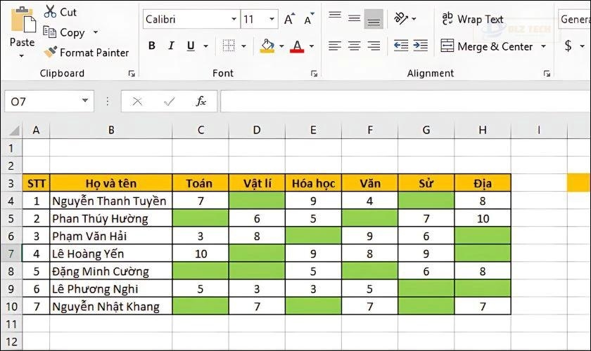 Format only cells that contain