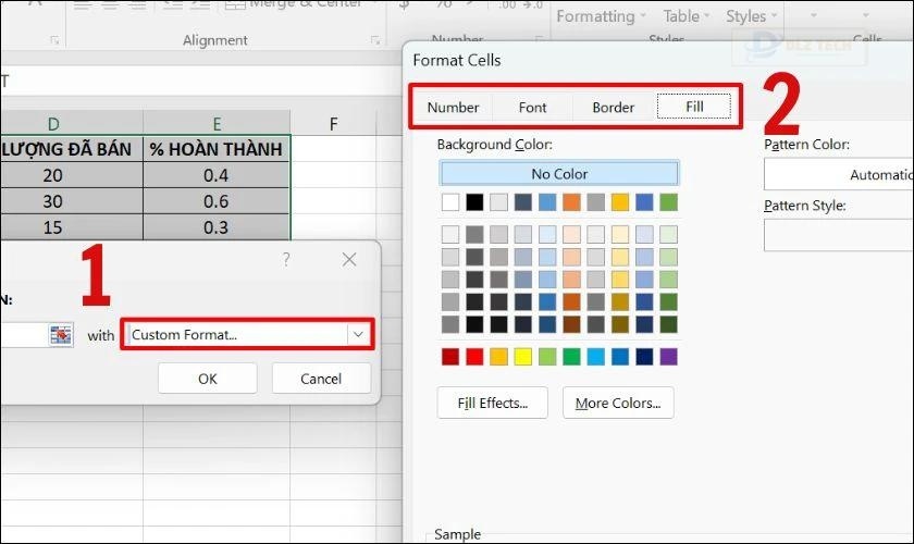 Cách tô màu có điều kiện trong Excel nhanh