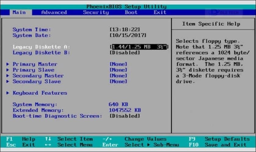 Cách sử dụng Menu BOOT