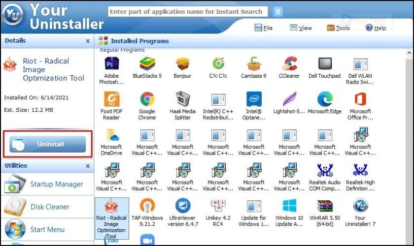 Dùng Your Uninstaller để gỡ ứng dụng