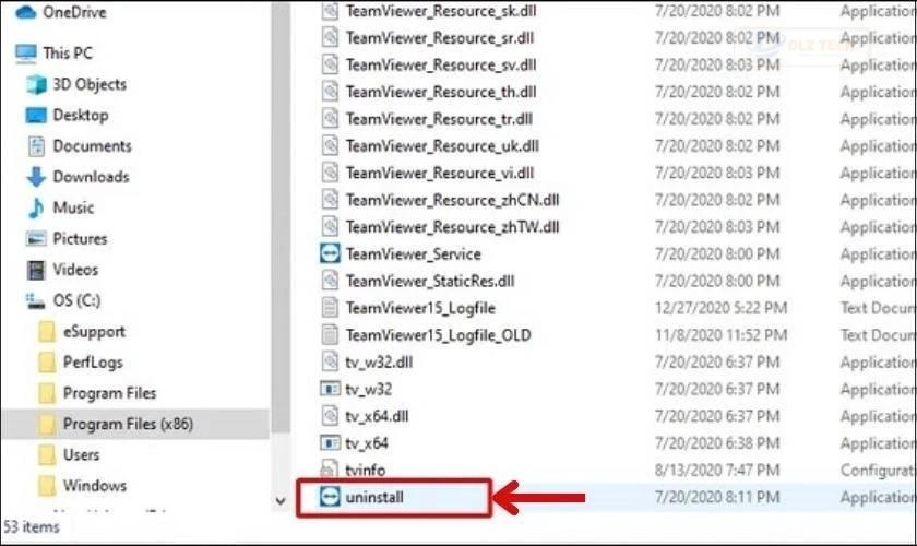 Xóa ứng dụng bằng Uninstall shortcuts