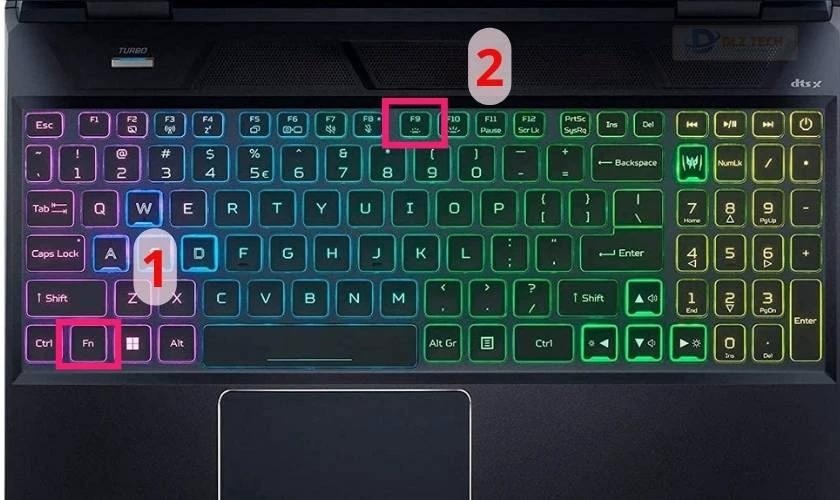 Cách đổi màu đèn led bàn phím laptop Acer thông qua BIOS