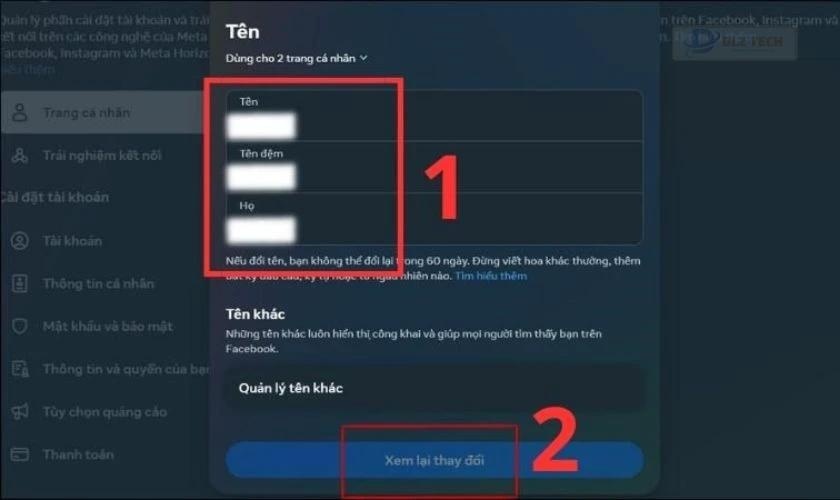 Gõ tên mà bạn muốn sử dụng và nhấp vào Xem lại thay đổi