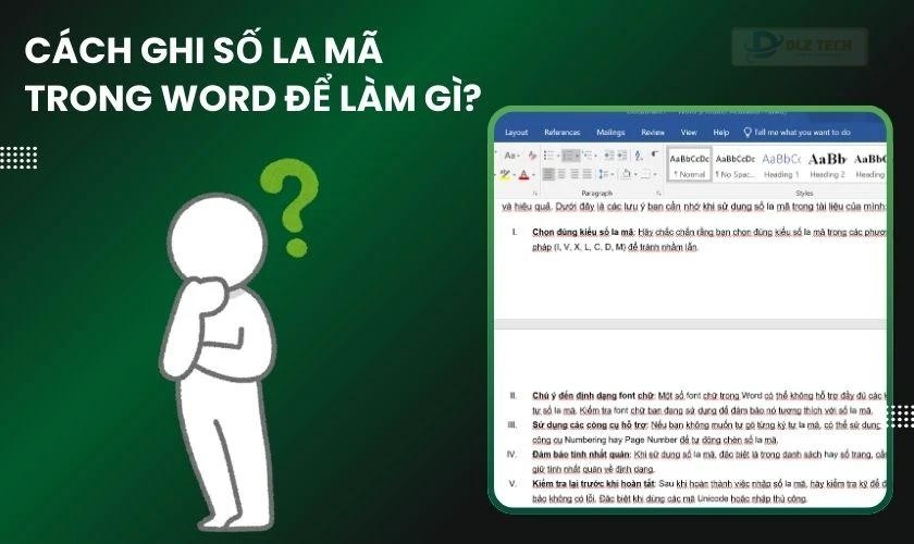 Cách ghi số La Mã trong Word để làm gì
