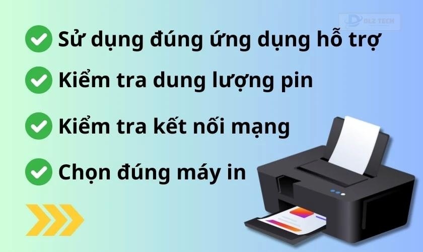 Lưu ý khi thực hiện cách kết nối điện thoại với máy in