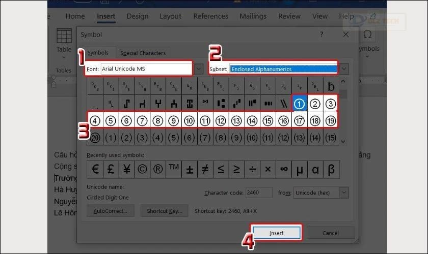 Hướng dẫn cách khoanh tròn trong Word dễ hiểu nhất