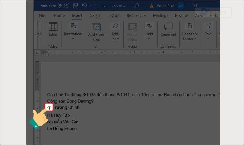 Điều chỉnh kích thước và vị trí của biểu tượng khoanh tròn theo ý muốn