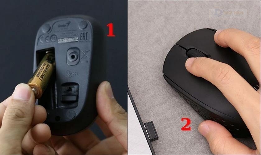 Hướng dẫn sạc pin chuột không dây Logitech sử dụng pin rời
