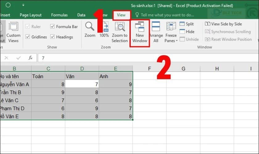 Mở New Window trong Excel