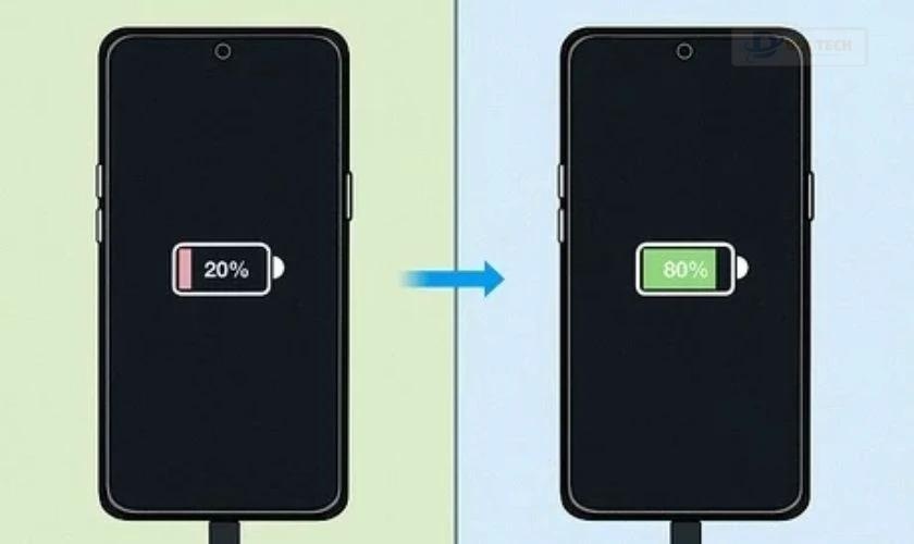 Bao nhiêu phần trăm pin thì nên sạc