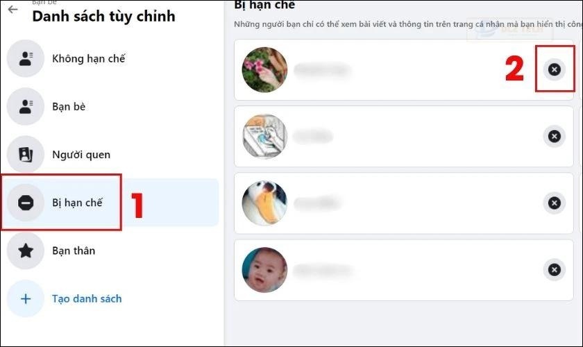 Cách gỡ bỏ hạn chế bạn bè trên Facebook điện thoại, máy tính