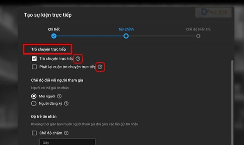 Cách bật bình luận trực tiếp trên Youtube