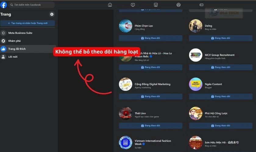 Liệu có cách nào bỏ theo dõi hàng loạt không?