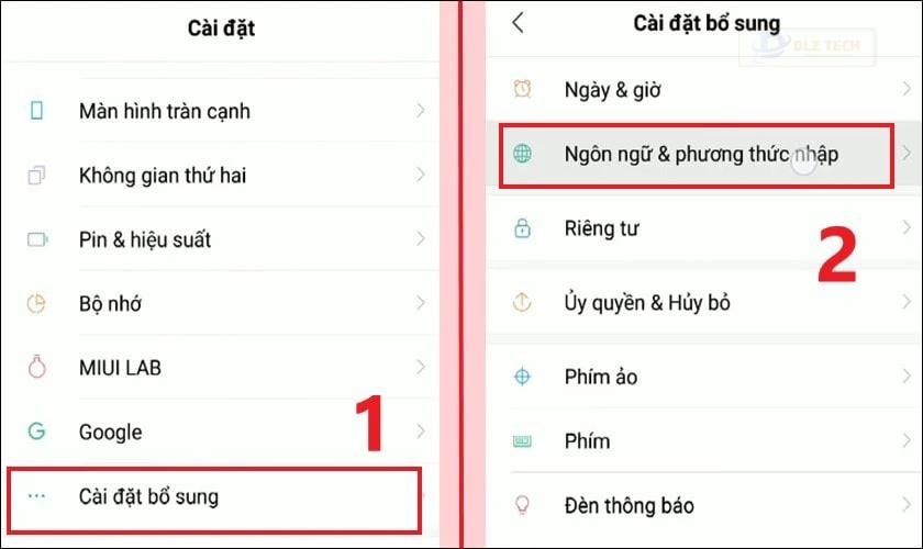 Cách cài đặt bàn phím tiếng Trung trên OPPO trong cài đặt