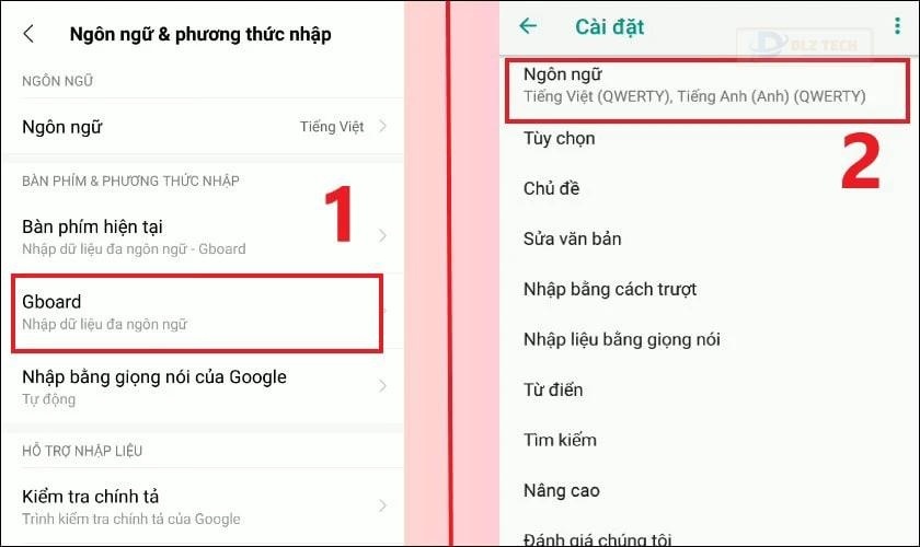 Chọn ngôn ngữ