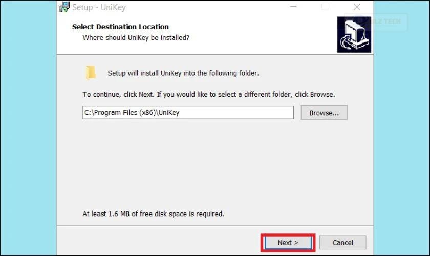 Nếu muốn đổi thư mục, chọn vào Browse, chọn vị trí mong muốn đổi, bấm Next